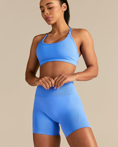 Define 2.0 Cross Back Bra | Chambray Blue