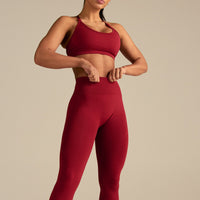 Define 2.0 High Waist Scrunch Leggings | True Red