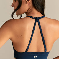 Define 2.0 Halter Neck Bra | True Navy