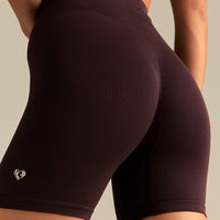 Define 2.0 High Waist Scrunch Shorts 6" | Cafe Noir