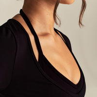 Smooth Contour Long Sleeve Reversible T-Shirt | Black