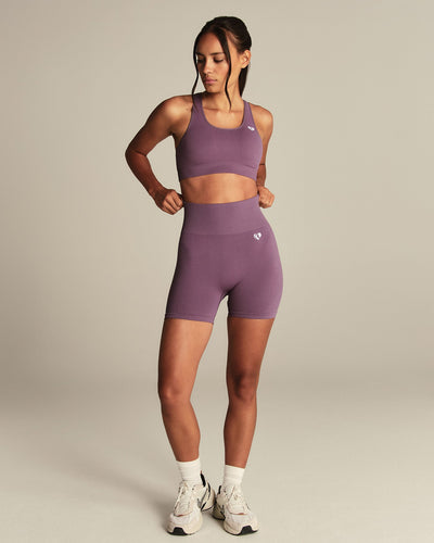 Power High Waist Shorts | Dusk Plum