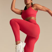 Power High Waist Leggings | Spicy Red