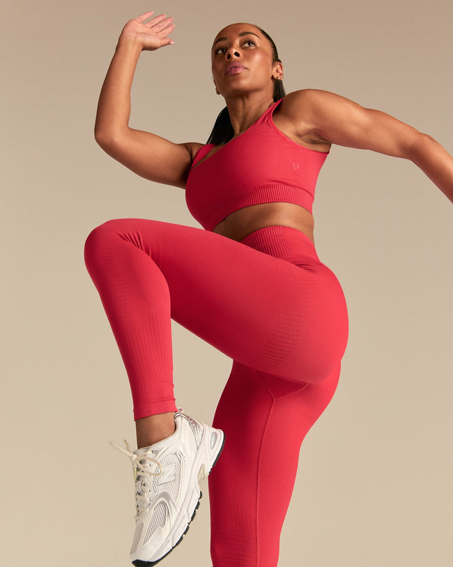 Power High Waist Leggings | Spicy Red