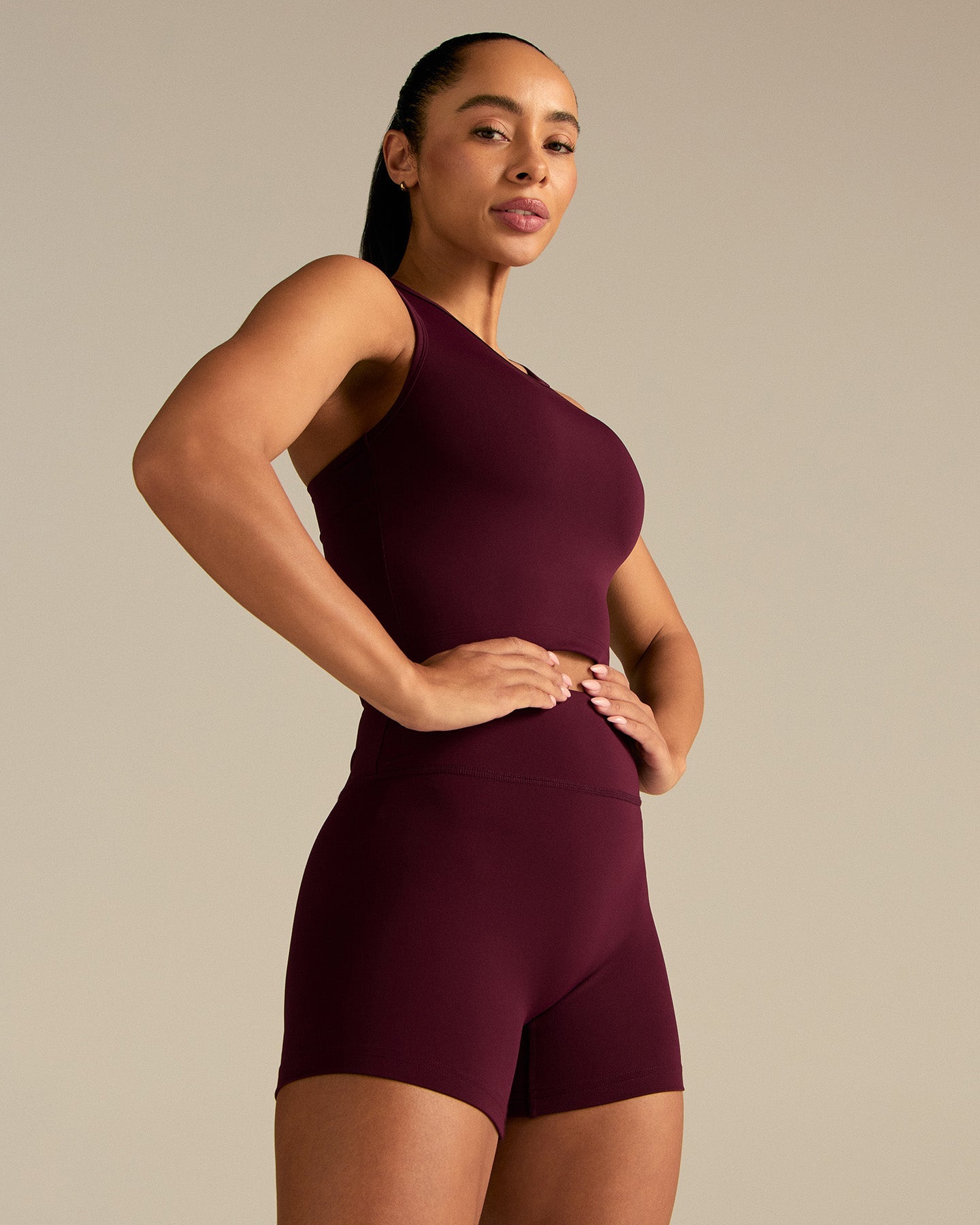 Essential Crop Tank Top | Merlot