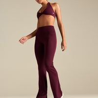 Essential High Waist Flared Leggings | Merlot