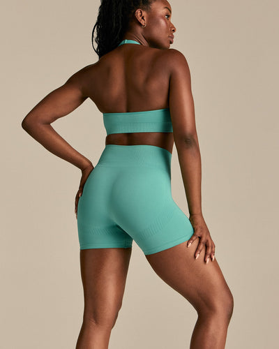 Power High Waist Shorts | Marine Green