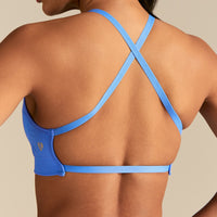 Define 2.0 Cross Back Bra | Chambray Blue