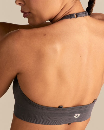 Define 2.0 Halter Neck Bra | Slate Grey