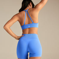 Define 2.0 Halter Neck Bra | Chambray Blue