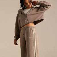 Comfort Lightweight Contrast Joggers | Taupe Grey