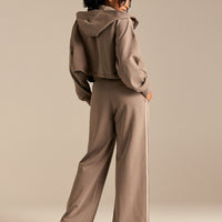 Comfort Lightweight Draw Hem Hoodie | Taupe Grey