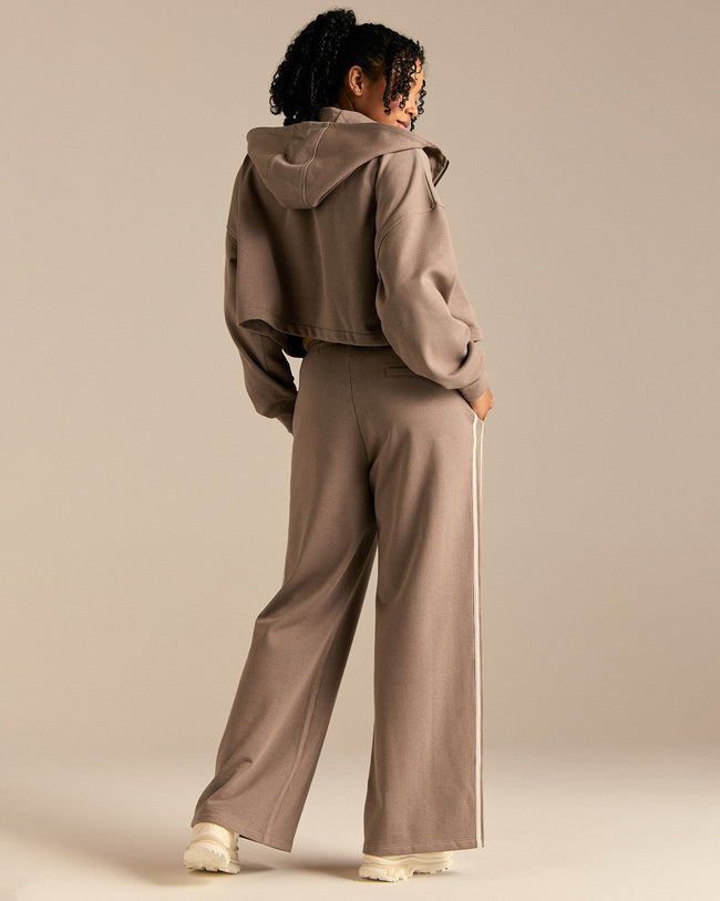 Comfort Lightweight Draw Hem Hoodie | Taupe Grey