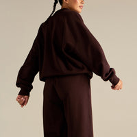 Comfort Cozy Straight Leg Joggers | Cafe Noir