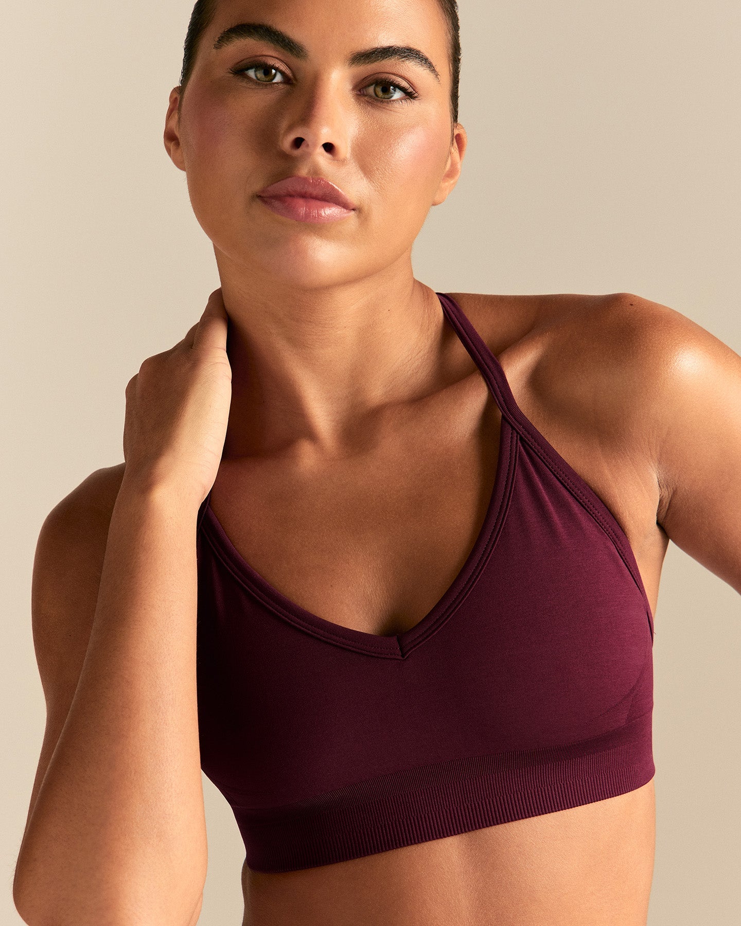 Define 2.0 Halter Neck Bra | Merlot