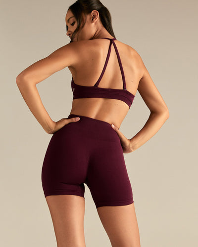 Define 2.0 Seamless Scrunch V-Neck Bra | Merlot