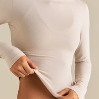 Smooth Contour Long Sleeve Reversible T-Shirt | Stone